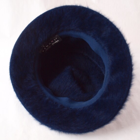 Vintage hat, Navy blue Fur Hat, Kangol cloche buc… - image 2