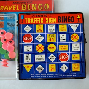 Travel games, Travel magnetic Bingo and Traffic Signs