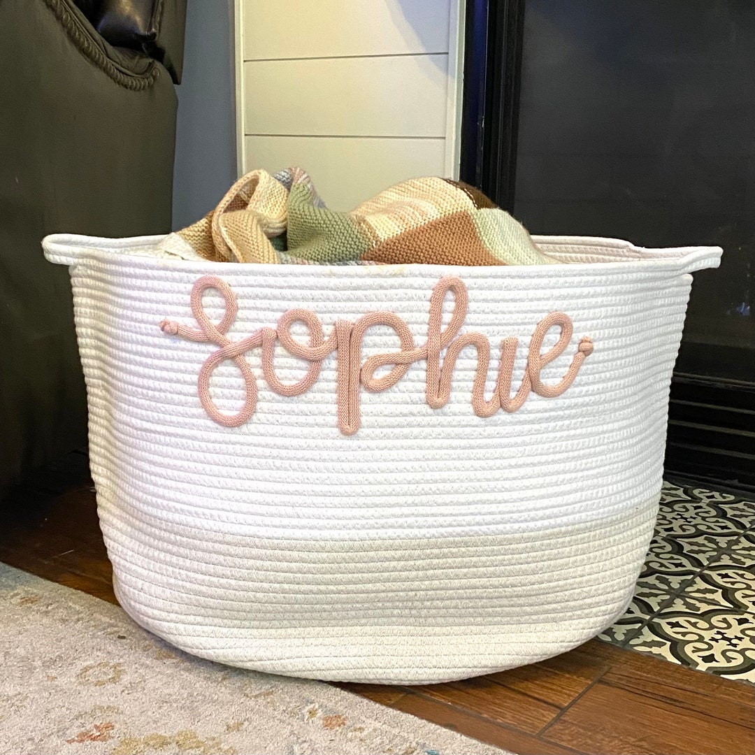 Personalized XXL Basket Monogrammed Basket Custom Name Etsy