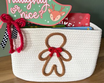 Initial Gift Basket, Monogrammed Basket, Custom Name Gift, Baby shower gift basket, Book Storage, Toy Basket, Baby Name Gift