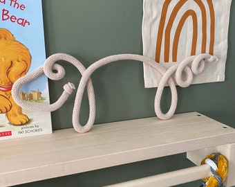 Dachshund Wall Art, Dog Knitted Wire Decor, Dog Gift, puppy art for playroom, nursery wall decor, Flat Lay Prop