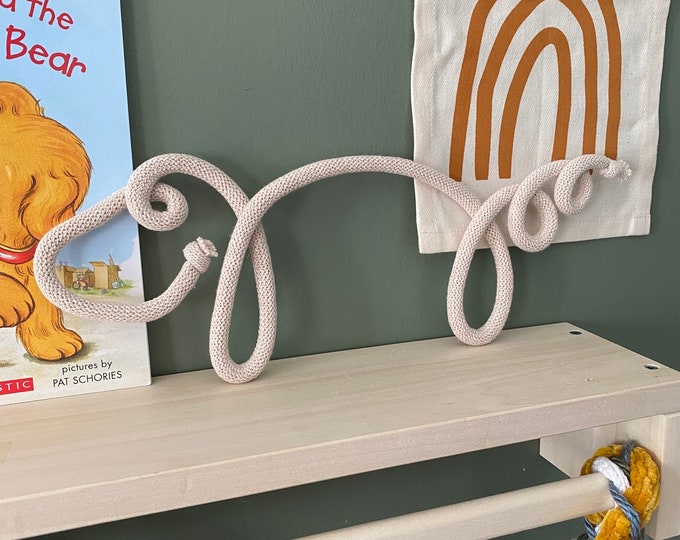 Dachshund Wall Art, Dog Knitted Wire Decor, Dog Gift, puppy art for playroom, nursery wall decor, Flat Lay Prop