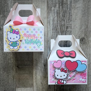 Mini boîte cadeau Kitty, boîte à bonbons, anniversaire pour enfants