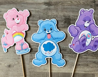 Inspired by Bear Party Decoration Bundle: Centerpieces, Toppers, Banner