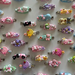 Pinzas para el pelo Decoden para niñas hechas a mano: juego de 2
