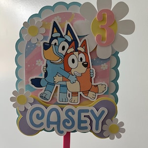 Inspired by Bluey Cake Topper kids birthday