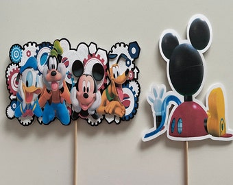 Centros de mesa decorativos inspirados en el paquete de cumpleaños de Mouse Clubhouse