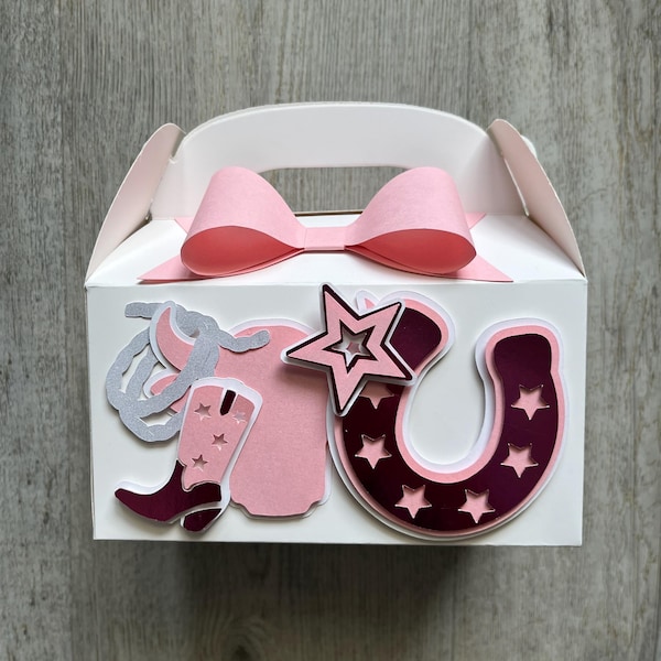 Cowgirl treat box party favor