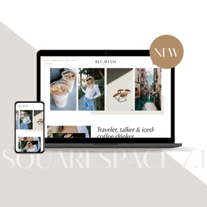Beckham SQUARESPACE 7.1 TEMPLATE | Web Design | Blogger Influencer Website | Affiliate Marketing Friendly | Customizable