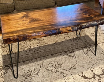 Live Edge Coffee Table - Dark