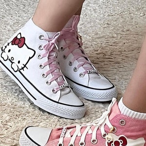 Hello Kitty Designed Shoes Sanrio Kawaii Custom Cute Shoes Sanrio ...