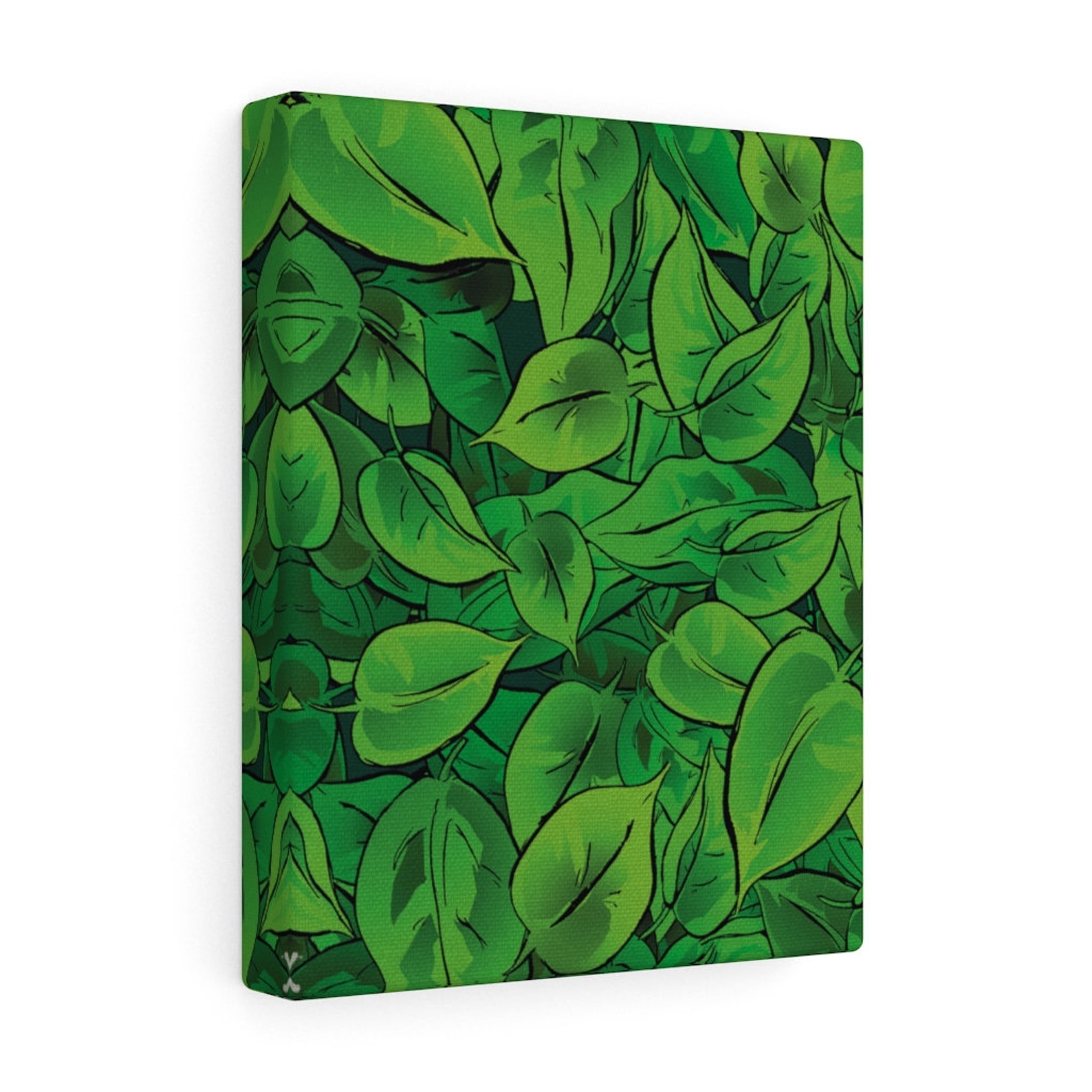 Green Leaves Canvas Wall art Decorative Leaves Art Print Etsy
