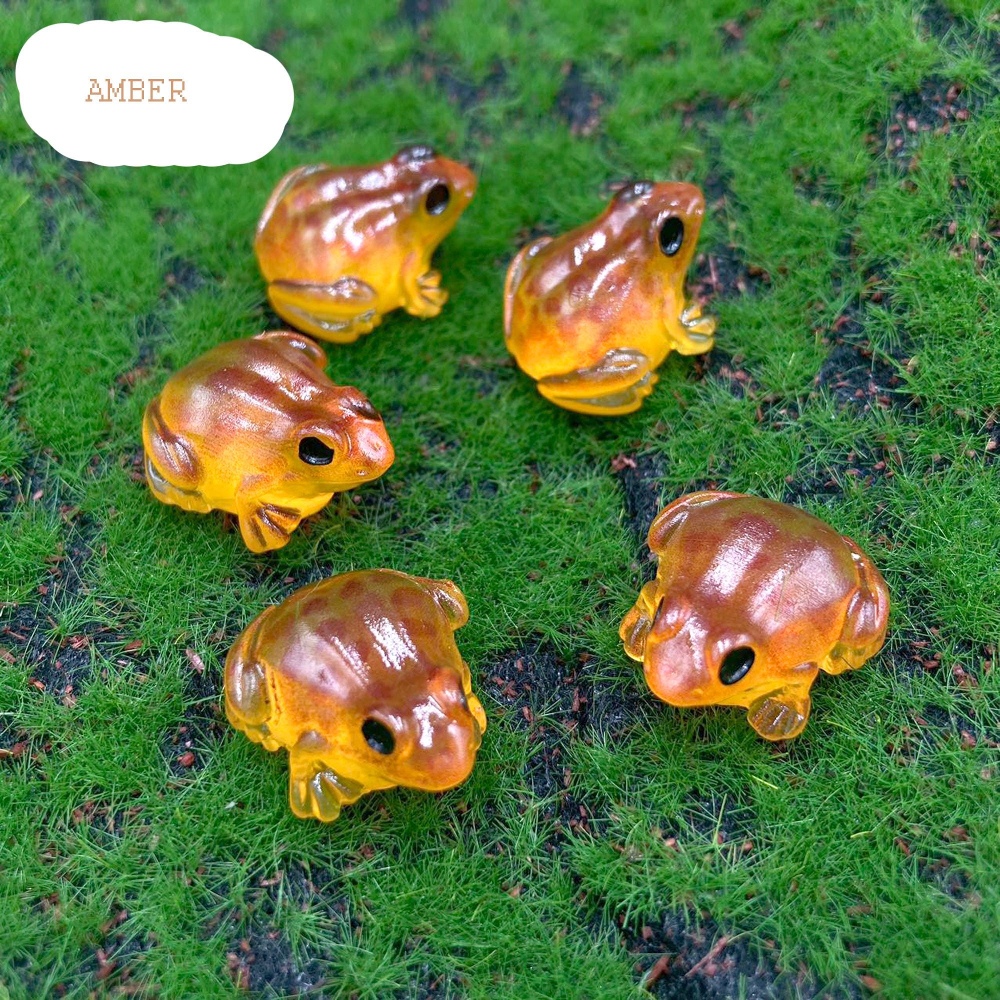 1 Mini Resin Frog, Translucent, Glow in the Dark, 5 Color Choices, for ...