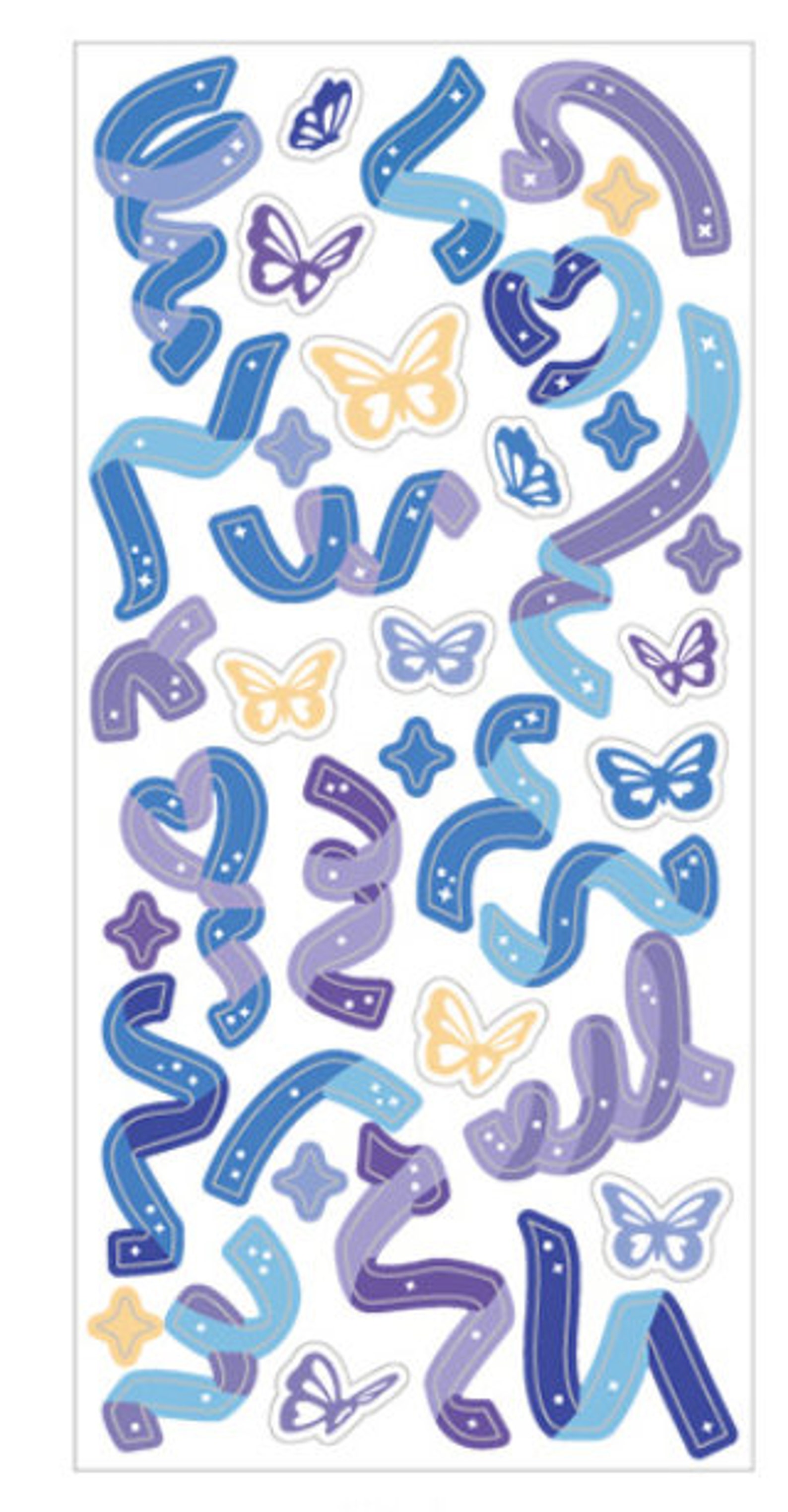 Glitter shimmer stickers for polco Etsy