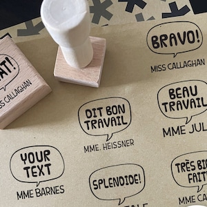 Tampon de professeur de français, Tampon de notes de français, Tampon de professeur, Cadeau de remerciement pour professeur, Fin d'année de professeur, Tampons d'école, Cadeau pour professeur de français