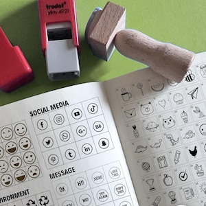 Tampon symbole, Tampon Emoji, Tampon environnement, Tampon message, Tampons réseaux sociaux, Tampon entreprise, Tampon recyclage, Tampons animaux mignons