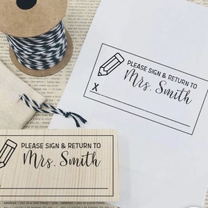 Tampon de signature, Cadeau pour enseignant, Cadeau pour enseignant, Cadeau personnalisé pour enseignant, Cadeau fête des enseignants, Cadeau de remerciement pour enseignant, Aide pédagogique