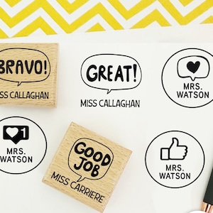 Tampon Bon travail pour enseignant, Cadeau pour enseignant, Cadeau pour enseignant, Cadeau personnalisé pour enseignant, Cadeau fête des enseignants, Cadeau de remerciement pour enseignant, Aide pédagogique