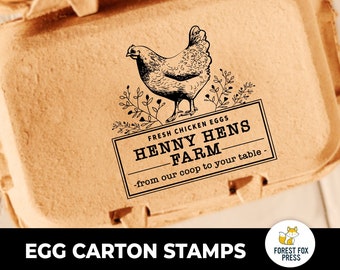 Farm Fresh Eggs Custom Name Stamp, Egg Carton Stamp,  Turkey, Duck, Chicken, Dairy, Farm Stamp, Chicken Egg Stamp