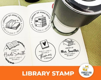 Personalized Custom Stamp, Library Stamp, Gift for teacher, Custom Teacher Gift, Teacher's Day Gift, Teacher Appreciation Gift