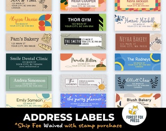 Personal Address Label Stickers, Personalized Name Labels, Return Address Labels, Mailing Envelope Labels, Personalised Address Stickers