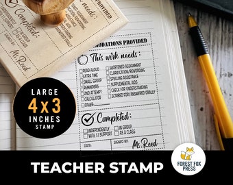 Custom Teacher Stamp, Gift for teacher, Teacher Gift, Teacher's Day Gift, Teacher Appreciation Gift, Teacher Aid. Teacher Progress Stamp