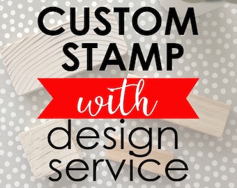 Design Service with Your Logo Rubber Stamp, Company Logo Stamp from your Design or Logo, Business Logo Stamp, Personalised Rubber Stamp