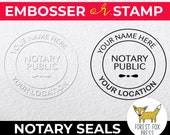Notary Embosser, Notary Self Inking Stamp, Notary Public Embossing Seal, Corporate Embosser, Custom Business Seal