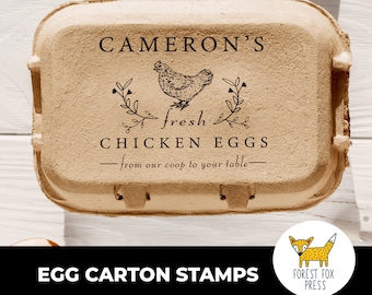 Farm Fresh Eggs Custom Name Stamp, Egg Carton Stamp,  Turkey Carton Stamp, Duck Carton Stamp, Quail Egg Carton Stamp, Chicken Carton Stamp