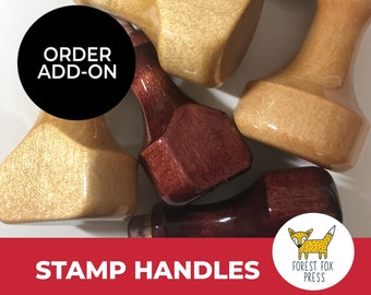 Varnished Wood handle for stamps, Order Add-On