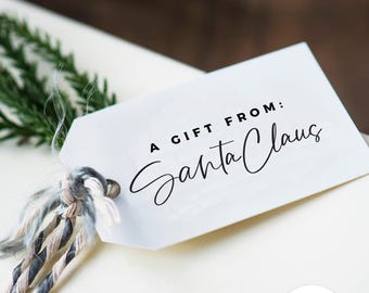 Personalized From Santa Stamp • Custom Christmas Stamp for Holiday Packaging
