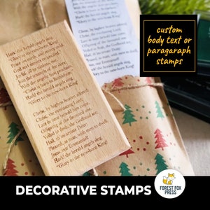 Message Stamp, Vintage Newsprint, Lyric Stamp, Love Letter Stamp, Bible Text Stamp, Good News Message Stamp, Custom Paragraph, Poem Stamps