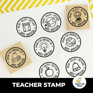 Custom Teacher Stamp, Teachers Gift, Gift for teacher, Custom Teacher Gift, Teacher's Day Gift, Teacher Appreciation Gift, Book Lover Gift