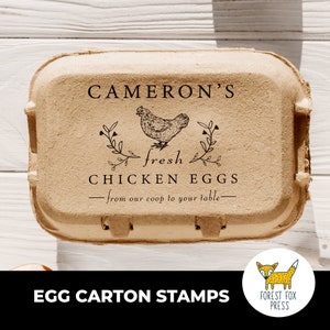 Rubber Egg Carton Stamp  Size Large –