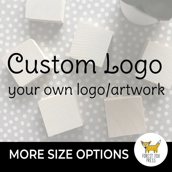 Your Logo Rubber Stamp, Company Logo Stamp from your Design or Logo, Business Logo Stamp, Personalised Rubber Stamp for Logo