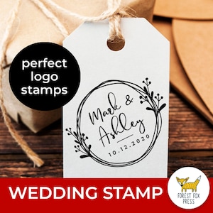 Wedding Rubber Stamp, Business Logo, Custom Branding & Packaging Stamp, Pre-made Logo, Invitation Envelope Party Stamp