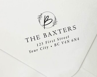 Custom Return Address Stamp – Personalized Self-Inking or Wood Stamp for Envelopes, Wedding Invites, Business Mail, Housewarming Gift
