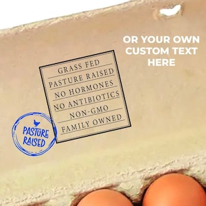 Farm Fresh Eggs Custom Name Stamp, Egg Carton Stamp, RETURN Carton Stamp, Duck Carton Stamp, Quail Egg Carton Stamp, Chicken Carton Stamp