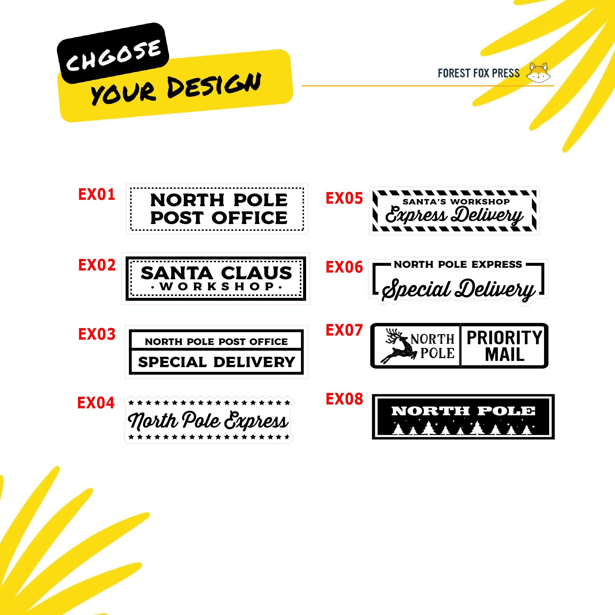 Sello de goma de la oficina de correos del Polo Norte: Sello de entrega  especial de Navidad - Etsy México, image size:2401x2401