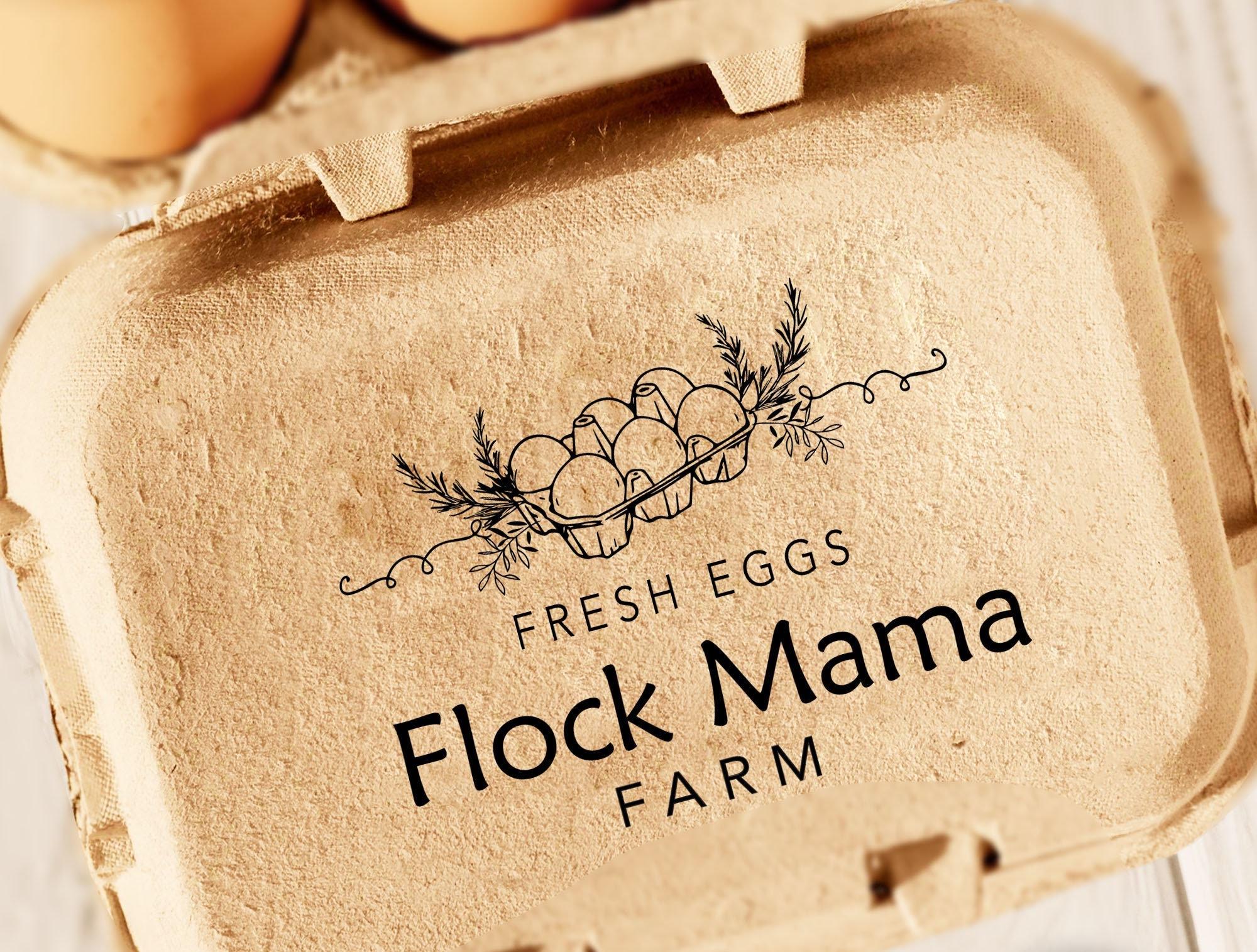 Sello personalizado para cartón de huevos: Etiqueta personalizada para  huevos frescos de granja - Etsy México, image size:2000x1515