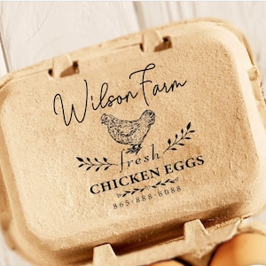 Tampon personnalisé ufs frais de la ferme, carton d'oeufs, carton d'oeufs de poule, carton d'oeufs de caille, carton d'oeufs de canard
