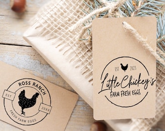 Custom Farm Name Egg Carton Stamp: Chicken, Duck & Quail