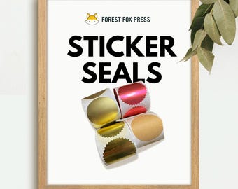 100 Embosser Seal Stickers: 2" Round Foil Stickers