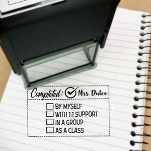 Completed By Stamp, Teachers Gift, Feedback Stamp, Custom Teacher Gift, Teacher's Day Gift, Teacher Appreciation Gift, Teacher Aid,