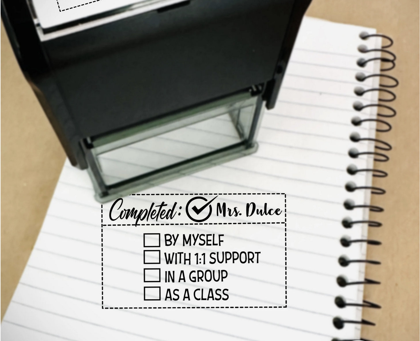 Completed By Stamp, Teachers Gift, Feedback Stamp, Custom Teacher Gift, Teacher's Day Gift, Teacher Appreciation Gift, Teacher Aid,