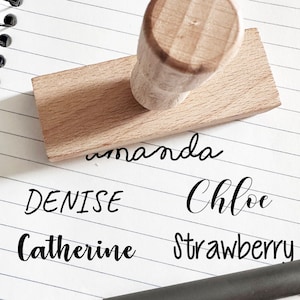 Tampon de signature personnelle, Tampons manuscrits, Tampon personnalisé, Tampon pour étiquette, Cadeau de vacances, Cadeau pour enfant, Tampon scolaire
