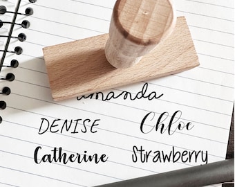 Personal Signature Stamp, Handwritten Name Stamps, Custom Name Stamp, Label Stamp, Holiday Gift, Kids Gift, School stamps