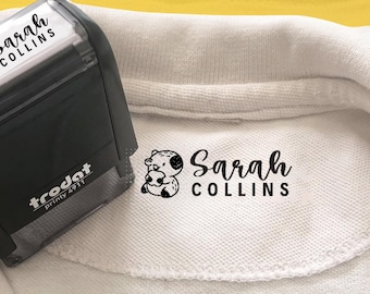 Capybara Stamp, Toddler Name Stamp, Clothing Stamp, Personalized Self-Inking Stamp, Clothing Marker, FABRIC Stamp, Christmas Gift