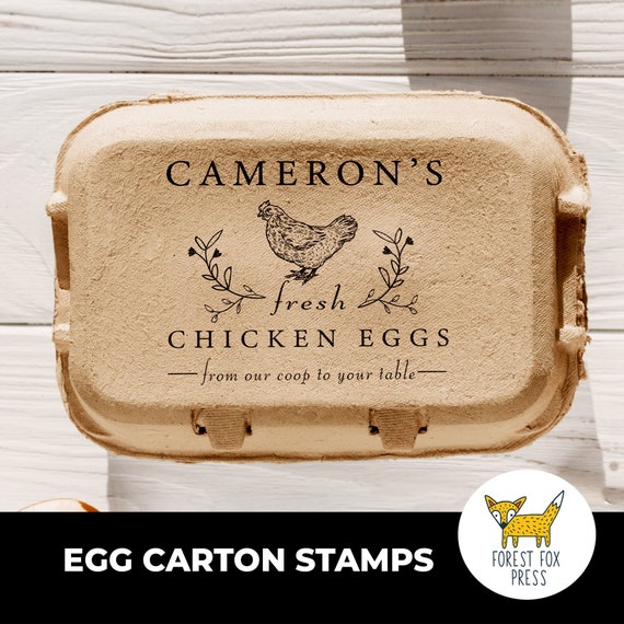 Farm Fresh Eggs Stamp, Farm Stamp, Egg Carton Stamp, Chicken Egg Stamp,  Custom Farm Stamp, Fresh Chicken Egg Stamp, Custom Egg Carton Stamp 