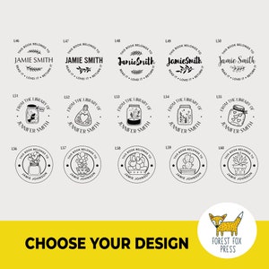 May include: A set of 10 different bookplate designs featuring various illustrations, including a jar with flowers, a cactus, and a succulent. The designs are black and white and feature the text "This book belongs to" and "From the library of".